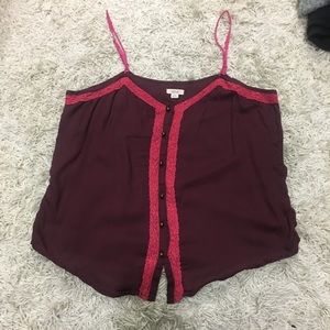 Aerie maroon tank